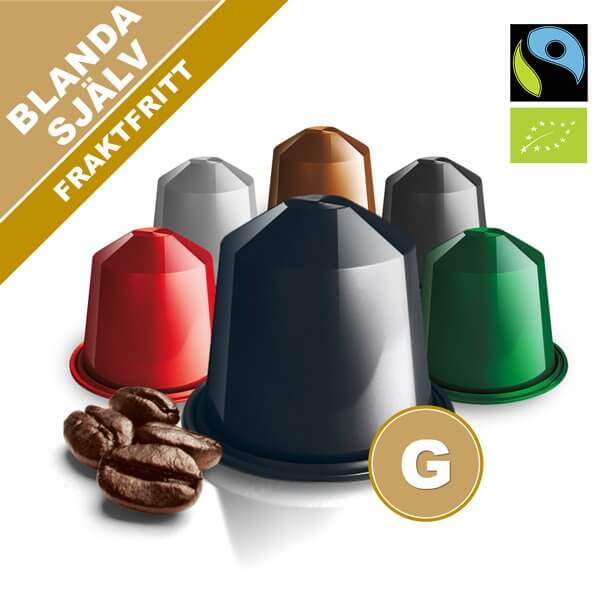 Nespresso och Dolce Gusto kapslar från Real Coffee. Fairtrade och